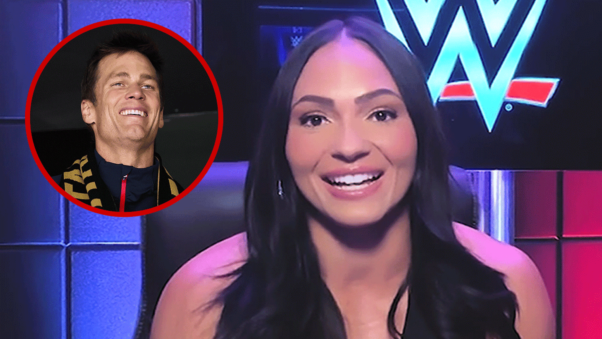 ¡La superestrella de la WWE, Kiana James, se defiende contra Tom Brady y sube al ring!