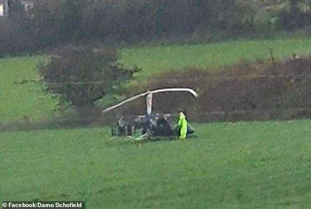El girocóptero “cayó del cielo” cuando los servicios de emergencia acudieron al lugar del accidente