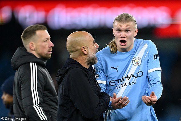 Pep Guardiola y Erling Haaland participaron en una tensa sesión informativa después de que el delantero del Manchester City concediera un gol en la dramática victoria del Leeds.