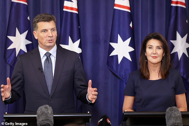 Una sola foto muestra la primera transformación de Angus Taylor desde que se convirtió en líder liberal, y es un marcado contraste con Anthony Albanese.