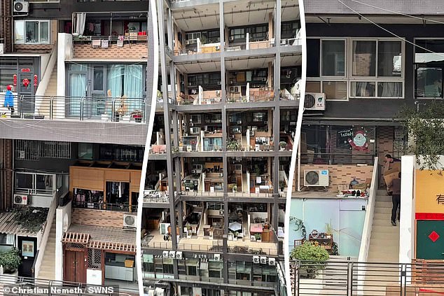 El barrio de “casas de muñecas de la vida real” de China está lleno de pequeños apartamentos que parecen muñecos de niños