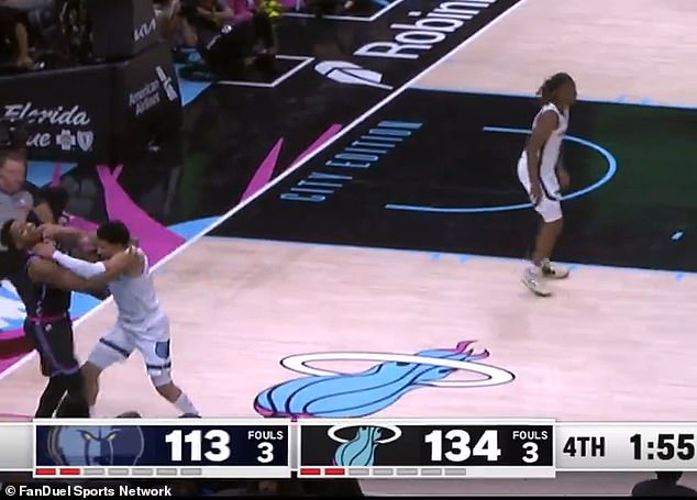 Scotty Pippen Jr. Grizzlies comienza una furiosa pelea después del ‘tiro bajo’ de Myron Gardner del Heat