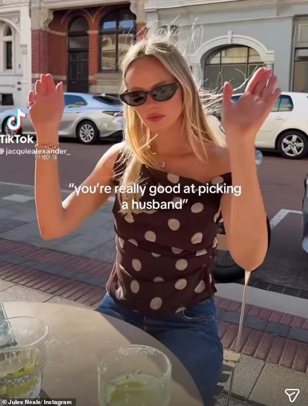 Jules Neale toma una de sus fotos más públicas y brutales contra su ex marido Lachie