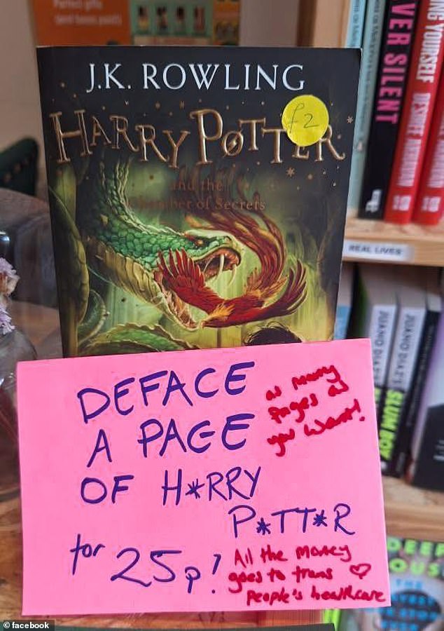 Librería trans invita a sus clientes a destruir las novelas de Harry Potter de JK Rowling