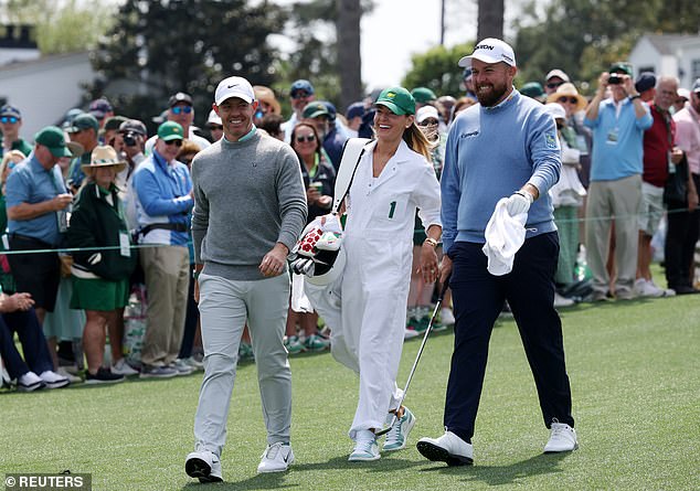 Rory McIlroy y su esposa Erica compitieron en la competencia Masters Par 3 en Augusta mientras la estrella del golf se prepara para defender su título.