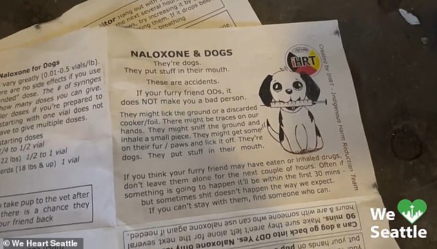 Los bienhechores que despertaron en Seattle están repartiendo folletos a los paseadores de perros diciéndoles que no se preocupen si los perros accidentalmente sufren una sobredosis de sus medicamentos.