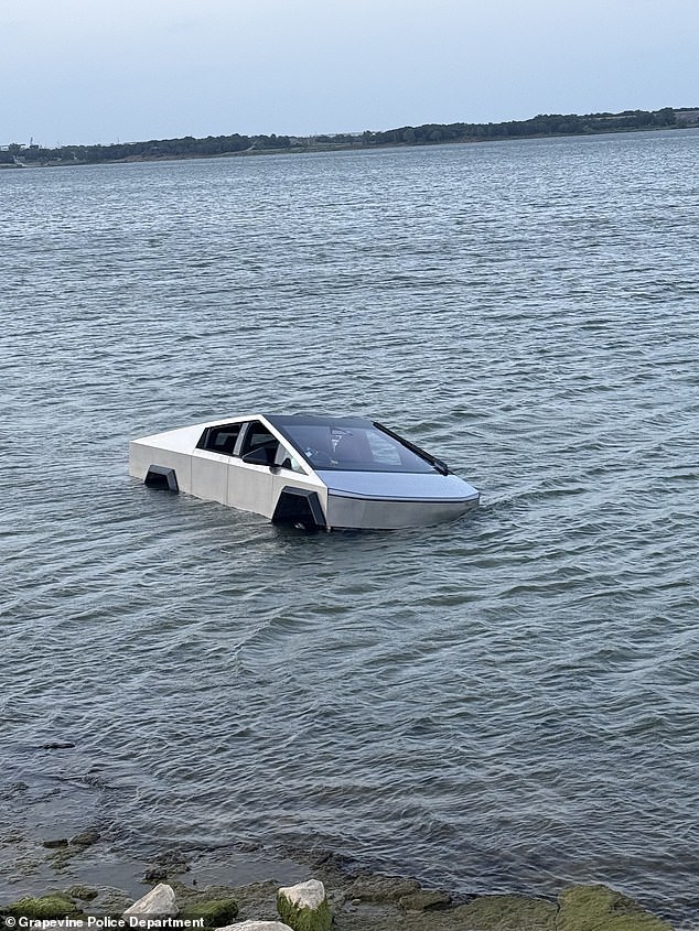 Conductor de Cybertruck en busca de emociones arrestado después de conducir a través de un lago usando el ‘Modo Wade’ de Tesla