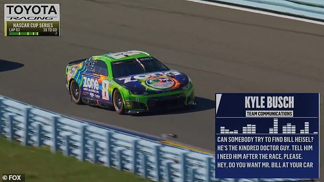El desgarrador momento en que Kyle Busch pide ayuda médica en su auto durante una carrera de NASCAR, pocos días antes de su impactante muerte a la edad de 41 años.