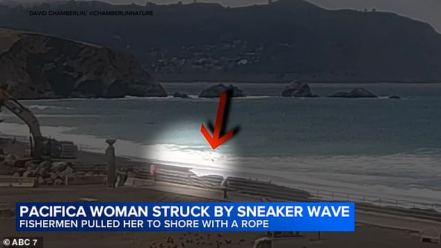 La milagrosa supervivencia de una mujer después de que una poderosa ola de zapatillas la arrastrara al mar durante siete minutos: “Me tragó”