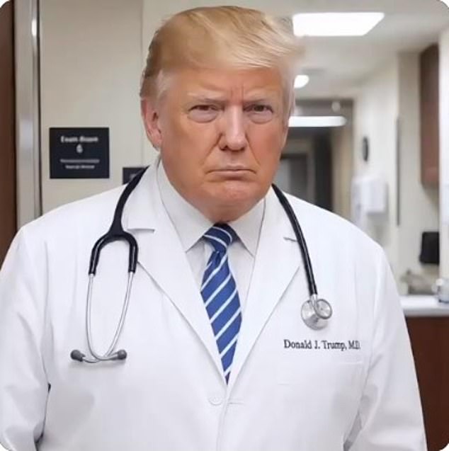 Trump interpreta a un médico inconsciente en un video salvaje que trata a Whoopi Goldberg y Robert De Niro