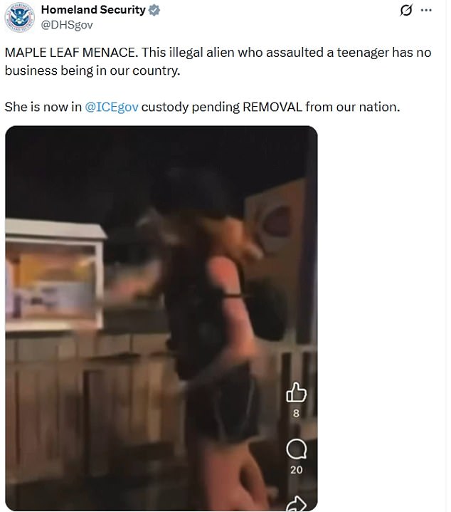 La administración Trump se burla de una mujer canadiense que abofeteó a una adolescente por usar ‘ropa MAGA’ después de despertar con un nuevo apodo cruel