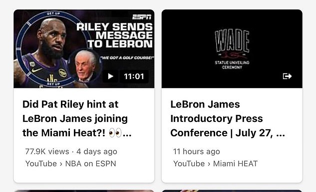 La locura de LeBron James en la agencia libre alcanza nuevas alturas mientras el error del equipo de la NBA en YouTube genera especulaciones salvajes