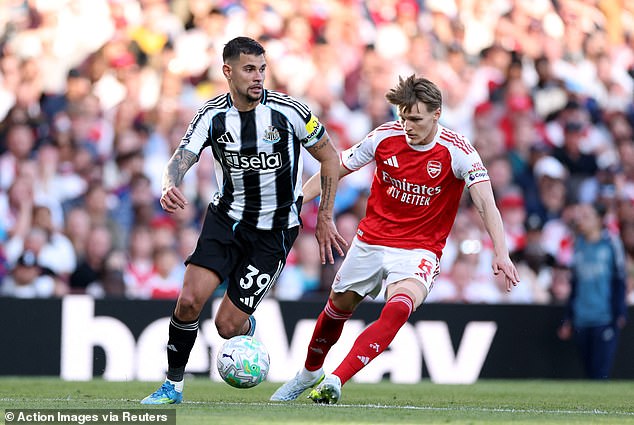 Cómo Bruno Guimaraes por 75 millones de libras puede llevar al Arsenal al siguiente nivel: mejores números que Declan Rice liderando la prensa de Mikel Arteta y cómo sus pases profundos desbloquean bloqueos bajos