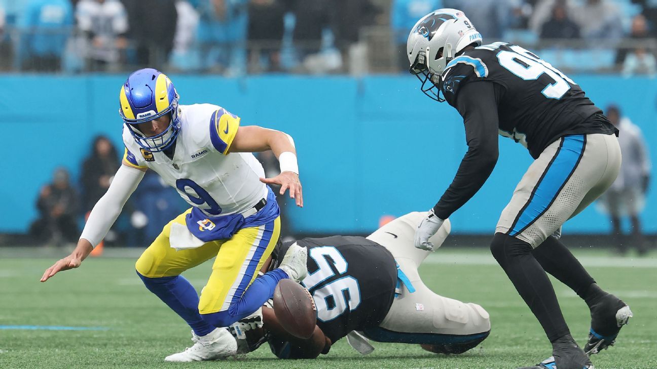 Errores y pérdidas de balón preocupan a los Rams en su derrota ante los Panthers