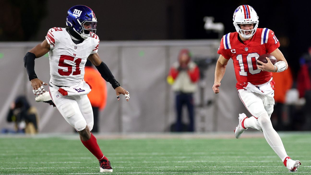 Abdul Carter de los Giants fue enviado nuevamente a la banca al comienzo de la derrota ante los Patriots.