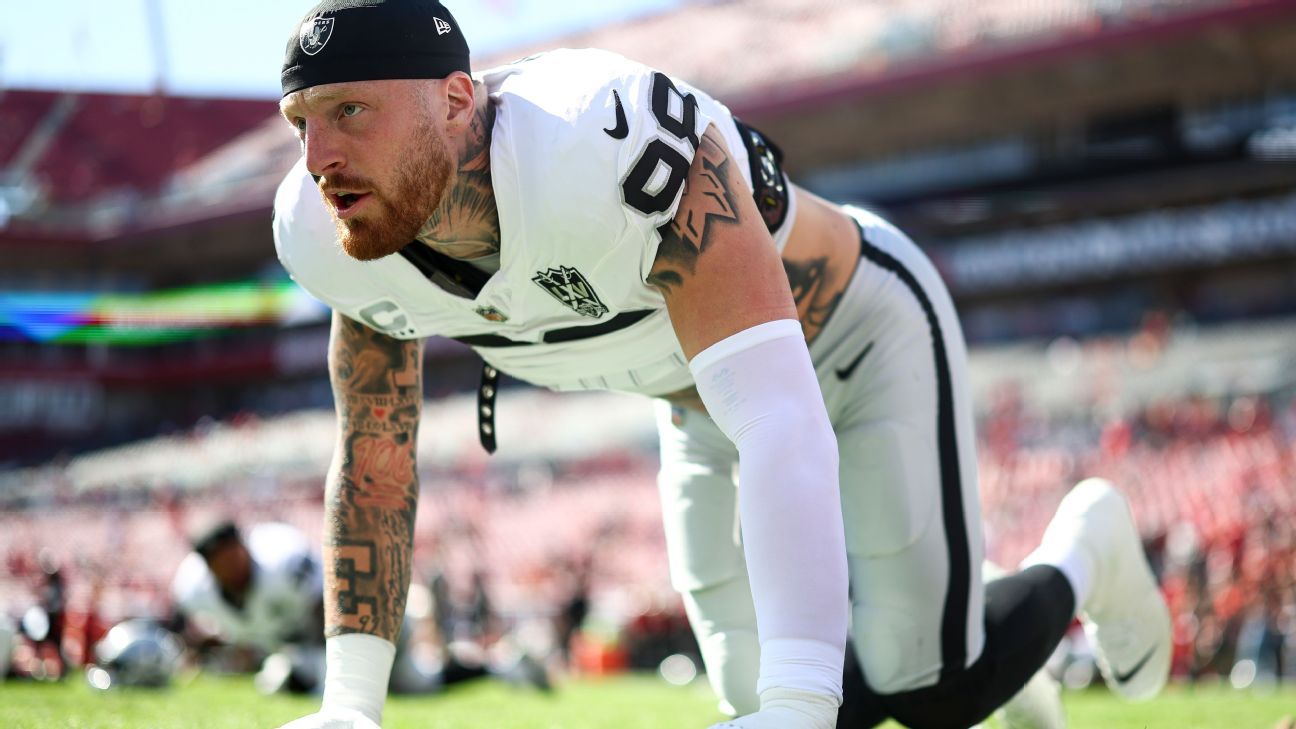 Fuentes: La estrella de los Raiders, Maxx Crosby, probablemente necesitará una cirugía de rodilla