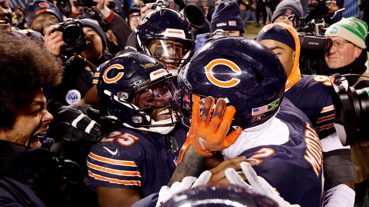 Después de la derrota de los Packers, los Bears ganaron su primer título de la NFC Norte desde 2018
