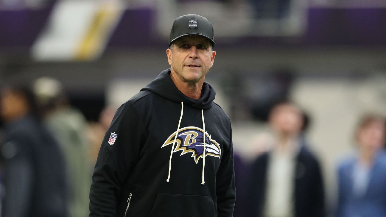 Los Falcons entrevistan a John Harbaugh, quien examina los equipos