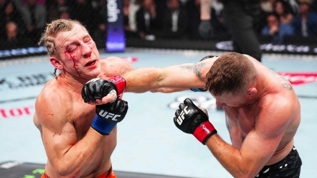 Gaethje gana el título interino en Slugfest con Pimblett en UFC 324