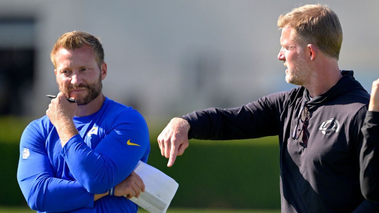 Los Rams firman al entrenador Sean McVay y al gerente general Les Snead con extensiones de varios años