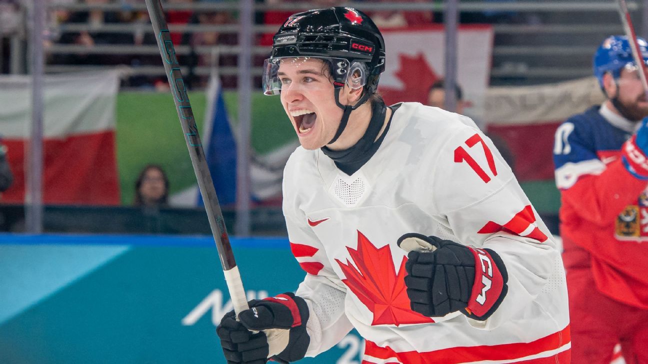 Celebrini lidera a los canadienses en el primer partido de hockey masculino de los Juegos Olímpicos