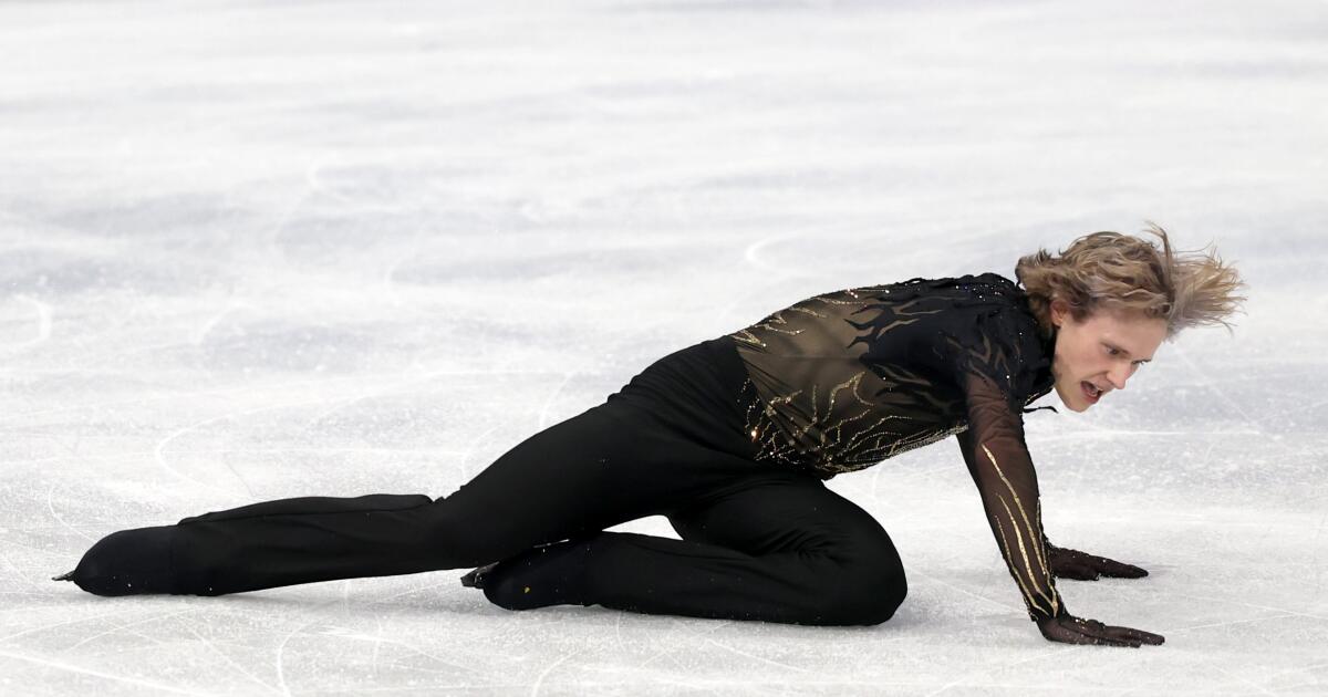 Ilia Malinin sufre una espectacular caída y finaliza octava en los Juegos Olímpicos
