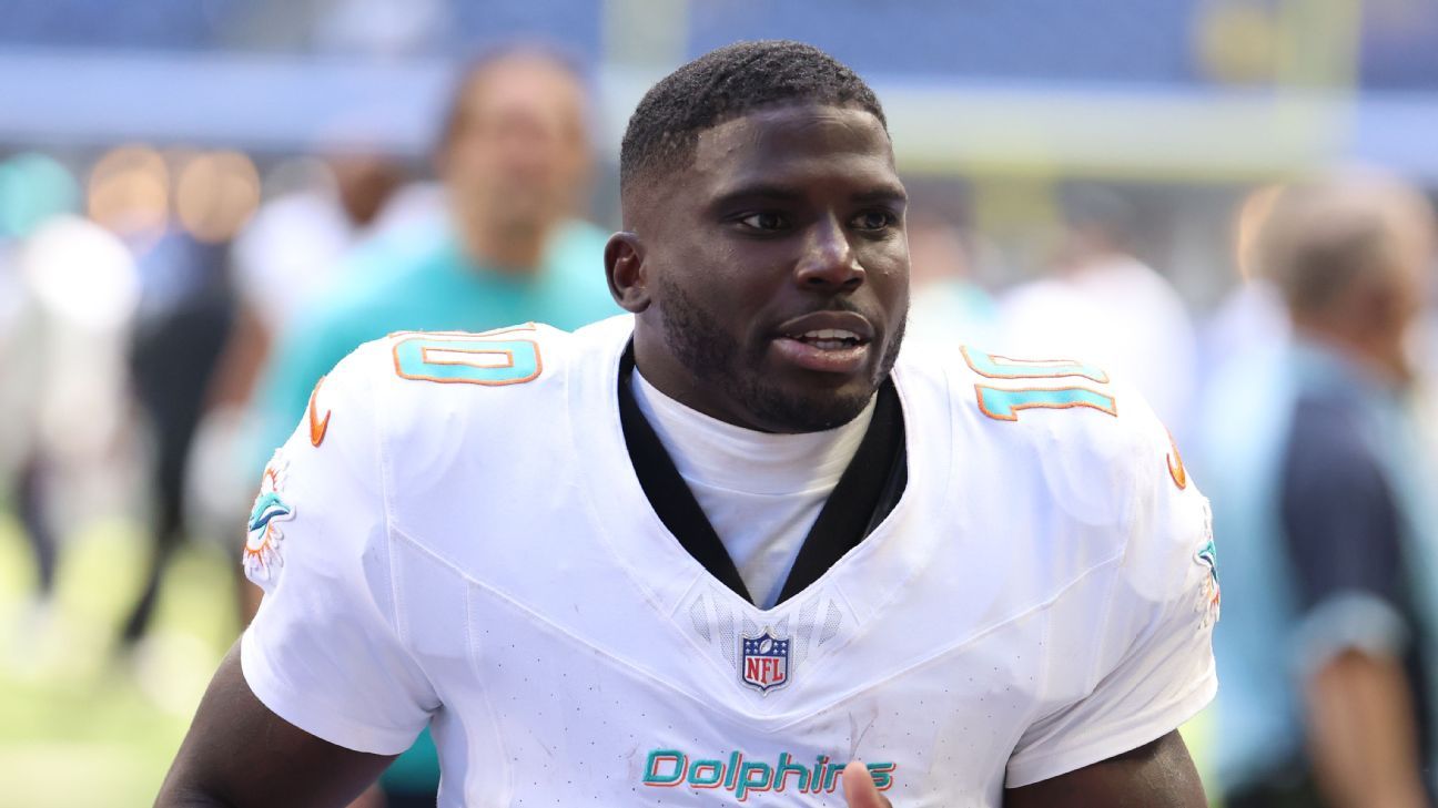 Los Dolphins liberan al WR Tyreek Hill en una ráfaga de movimientos en el roster