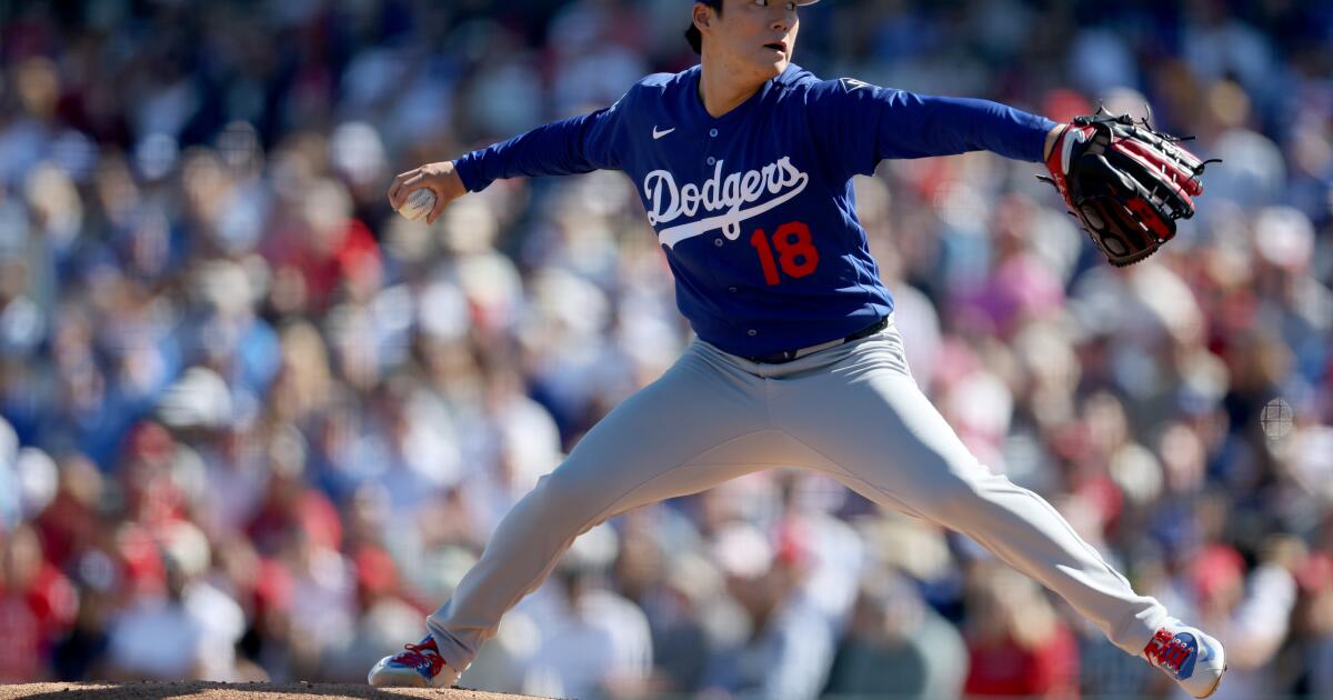 Yoshinobu Yamamoto de los Dodgers consigue trabajo en el primer partido de la Liga del Cactus