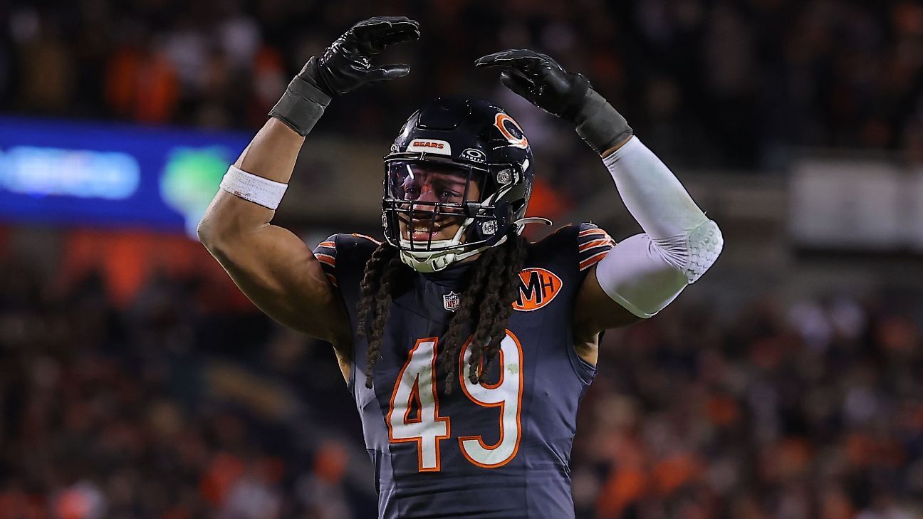 Fuente: Los Bears permiten que LB Tremaine Edmunds busque intercambio