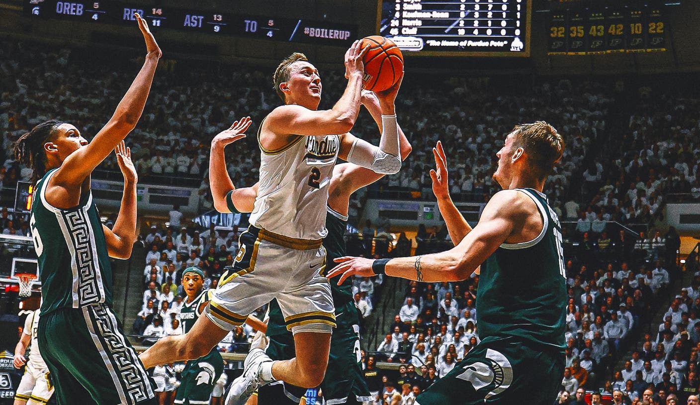 El No. 13 Michigan State logra una cerrada victoria como visitante sobre el No. 8 Purdue, 76-74