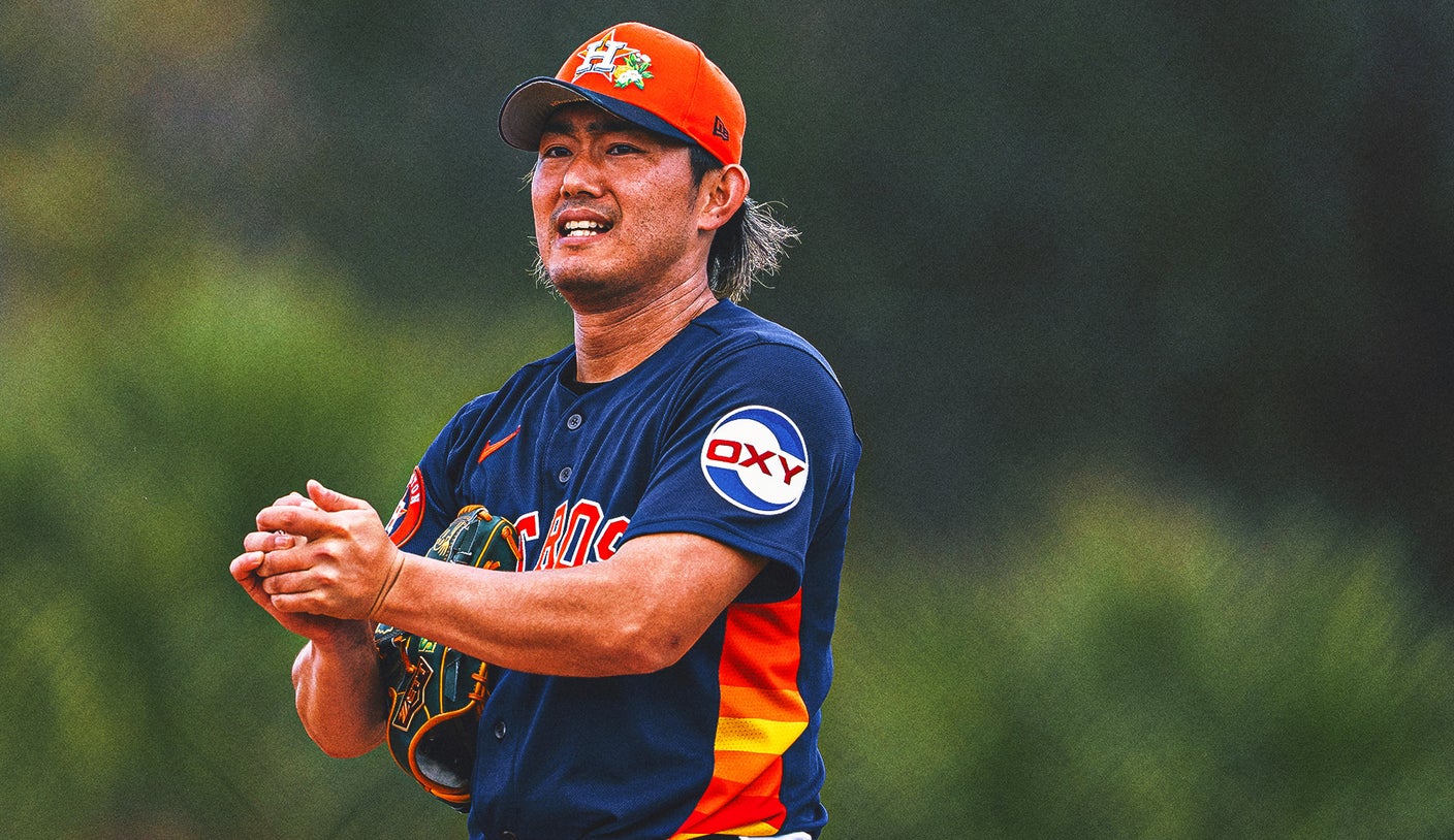 Tatsuya Imai de los Astros lanza entrada en blanco, golpeado por un regresador en su debut en el entrenamiento de primavera