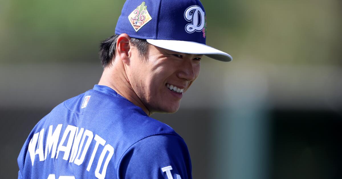 Yoshinobu Yamamoto volvió a ser el abridor del Día Inaugural de los Dodgers