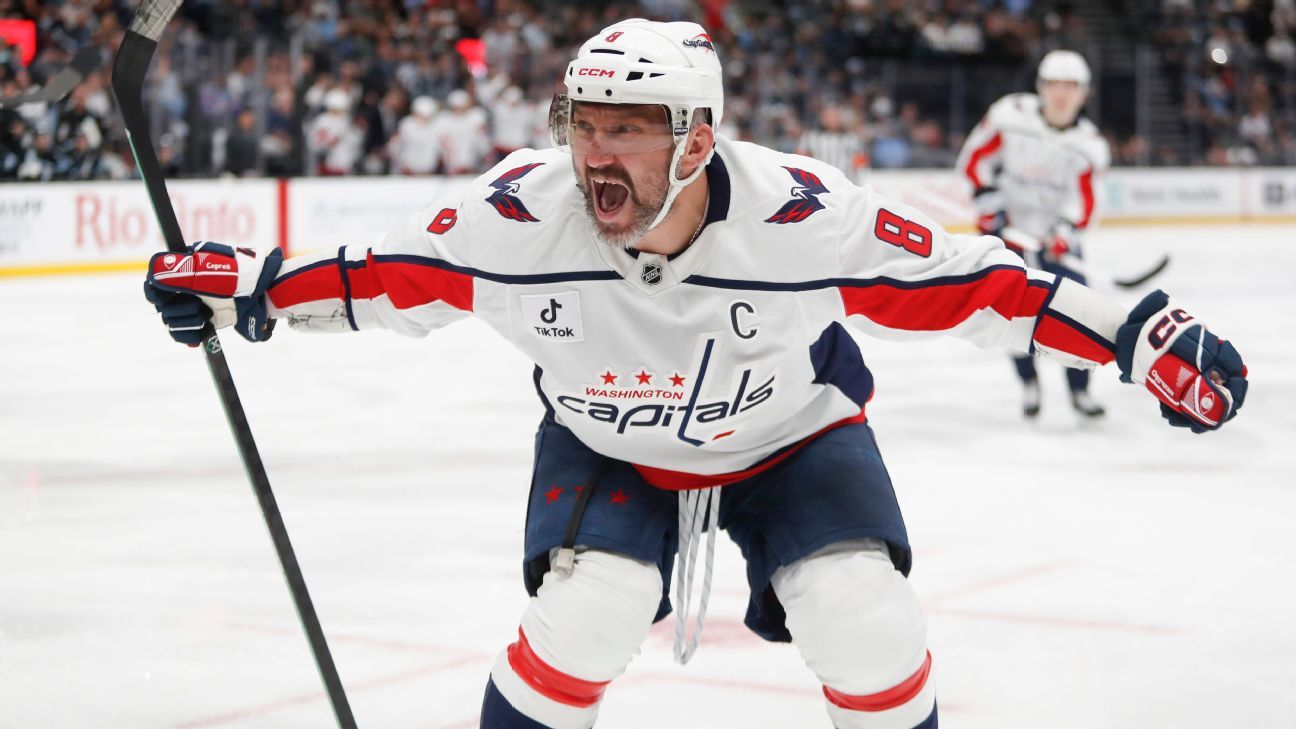 El triplete de Alex Ovechkin da a los Capitals ventaja sobre Mammoth