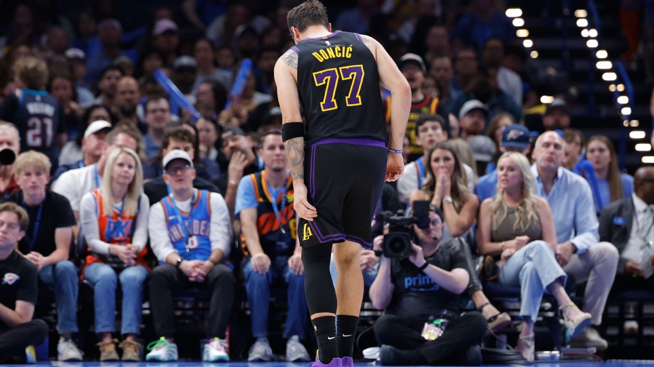 Luka Doncic (bíceps femoral) mitiga la derrota de los Lakers en OKC; Siguiente resonancia magnética