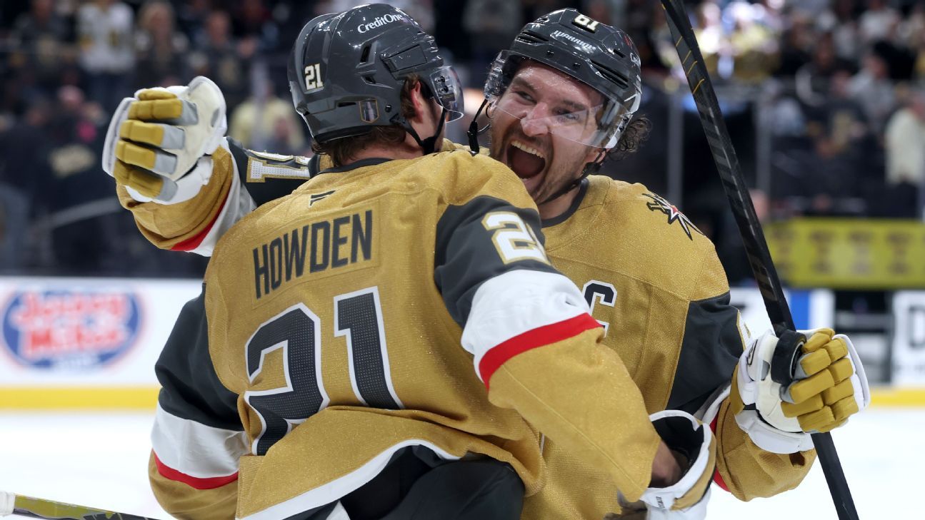 El gol de Howden en la doble prórroga eleva a los Golden Knights sobre el Mammoth