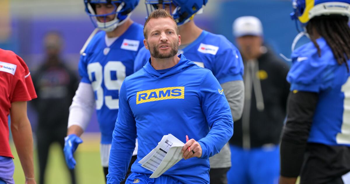 Por qué Sean McVay decidió cancelar el minicampamento de los Rams este año