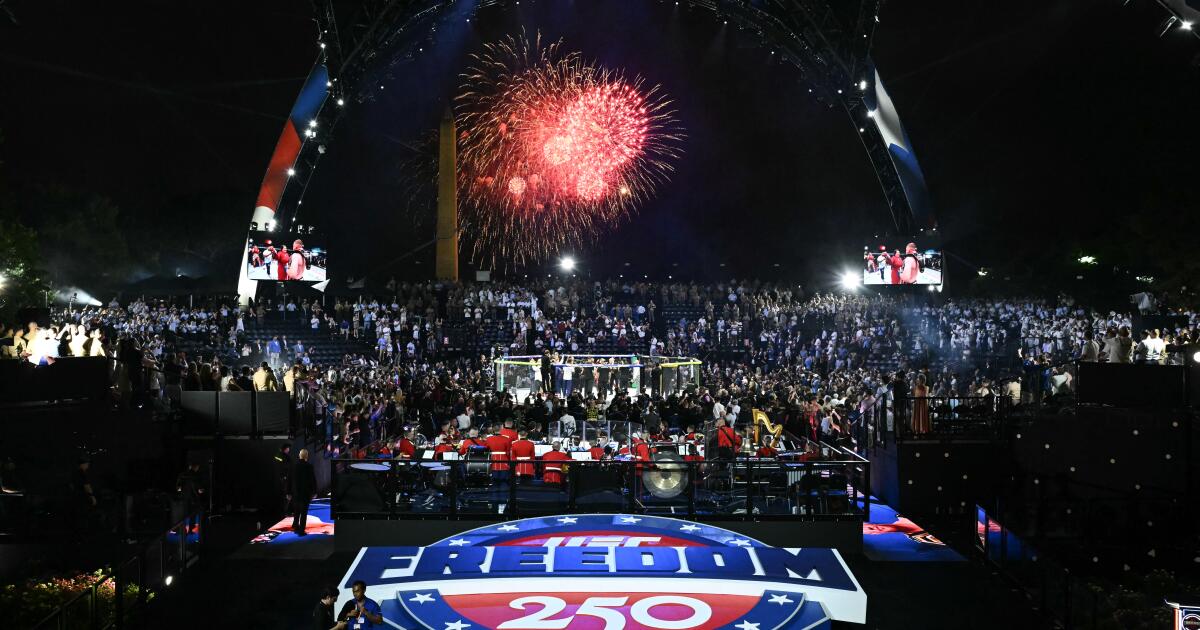 La fiesta de cumpleaños de Trump en UFC Freedom 250 fue propaganda y peleas MAGA