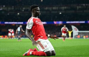 Arsenal 2-0 Olympiacos: Bukayo Saka desciende del banco para sellar vinos nerviosos para tiradores después de la primera mitad del abridor de Gabriel Martinelli