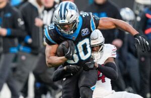 Panthers RB Hubbard descartó, Dowdy es un inicio contra Dolphins