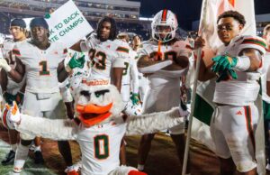 No. 3 Miami Hurricanes está orgulloso de que vuelvan a ser “maestros estatales”