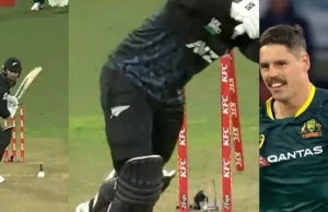 MIRAR: Ben Dwarshuis limpia a Devona Conway con belleza en NZ vs Aus 1st T20i