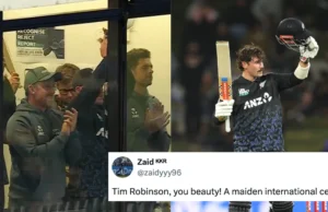 NZ VS AUS: los fanáticos reaccionan como Tim Robinson Smases Maiden T20i Century contra Australia