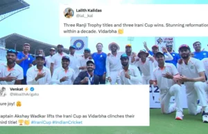 Los fanáticos reaccionan como el Crush Dominante Vidarbha, el resto de la India por 93 engranajes, de modo que se asegura la tercera Copa Andrani en Nagpur