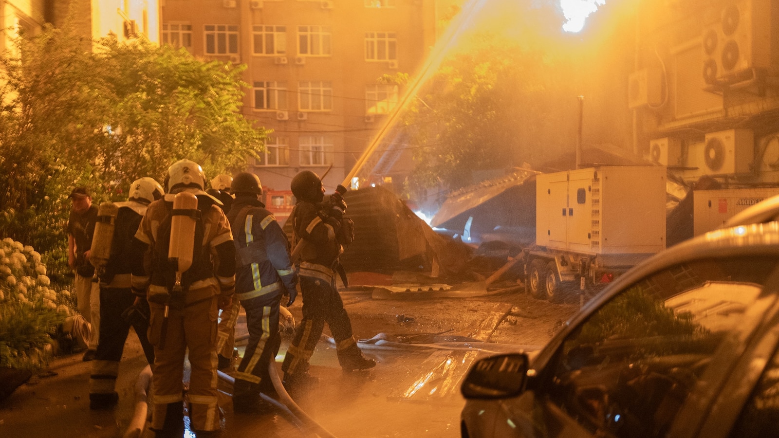 Kyiv bajo fuego de misiles y drones en ataque ruso: alcalde