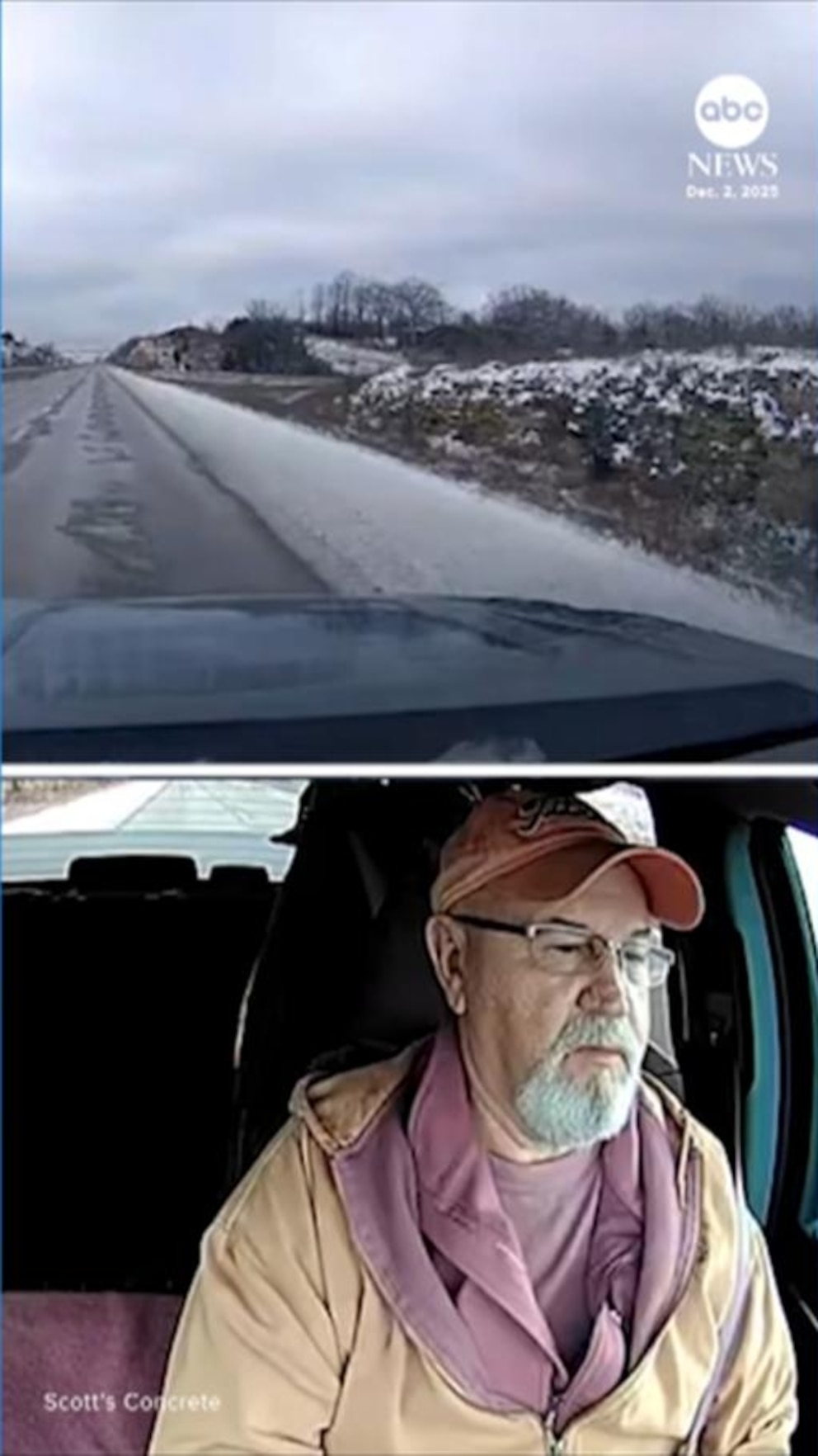 El conductor de una alerta por vídeo evita una colisión después de que la furgoneta perdiera el control