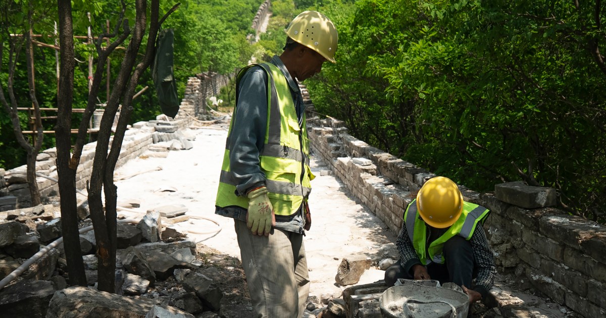 La Gran Muralla China se está restaurando ladrillo a ladrillo