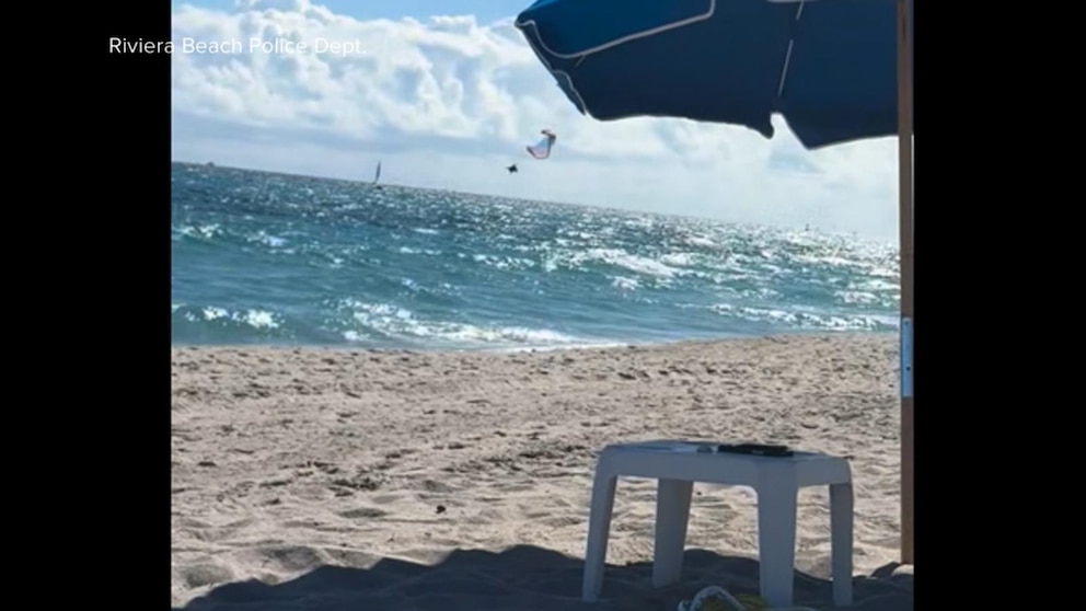 MIRAR: Video muestra aterrador buceo en parapente frente a la costa de Florida