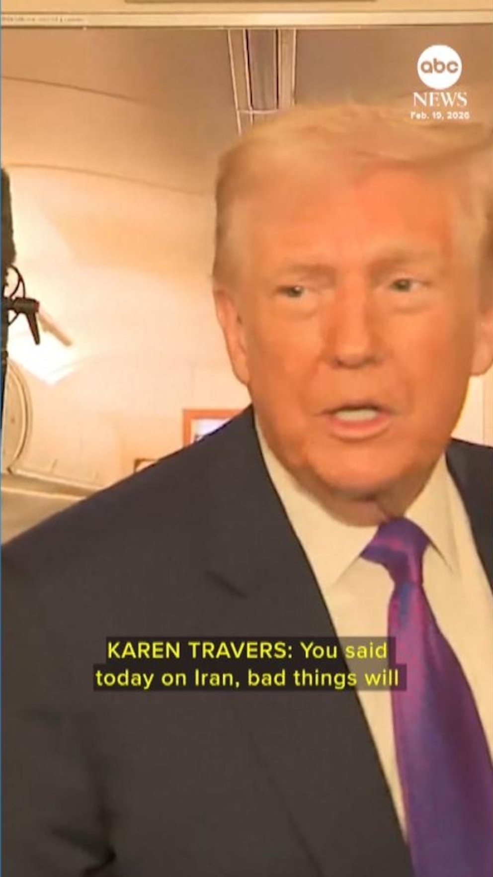 Trump dice que sucederán “cosas muy malas” si Irán no llega a un acuerdo