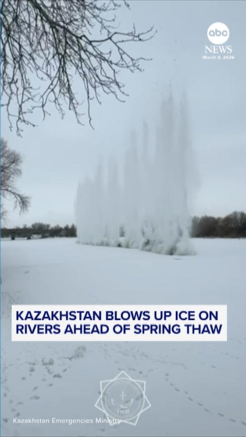 MIRAR: Kazajstán dinamita ríos congelados