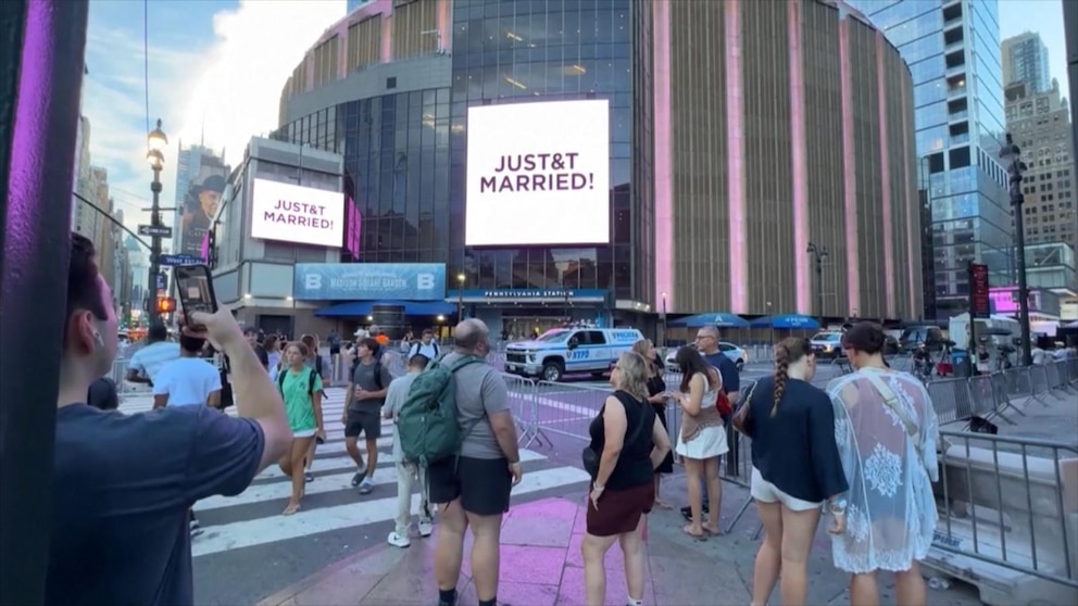 MIRA: Taylor Swift y Travis Kelce se casan en el Madison Square Garden